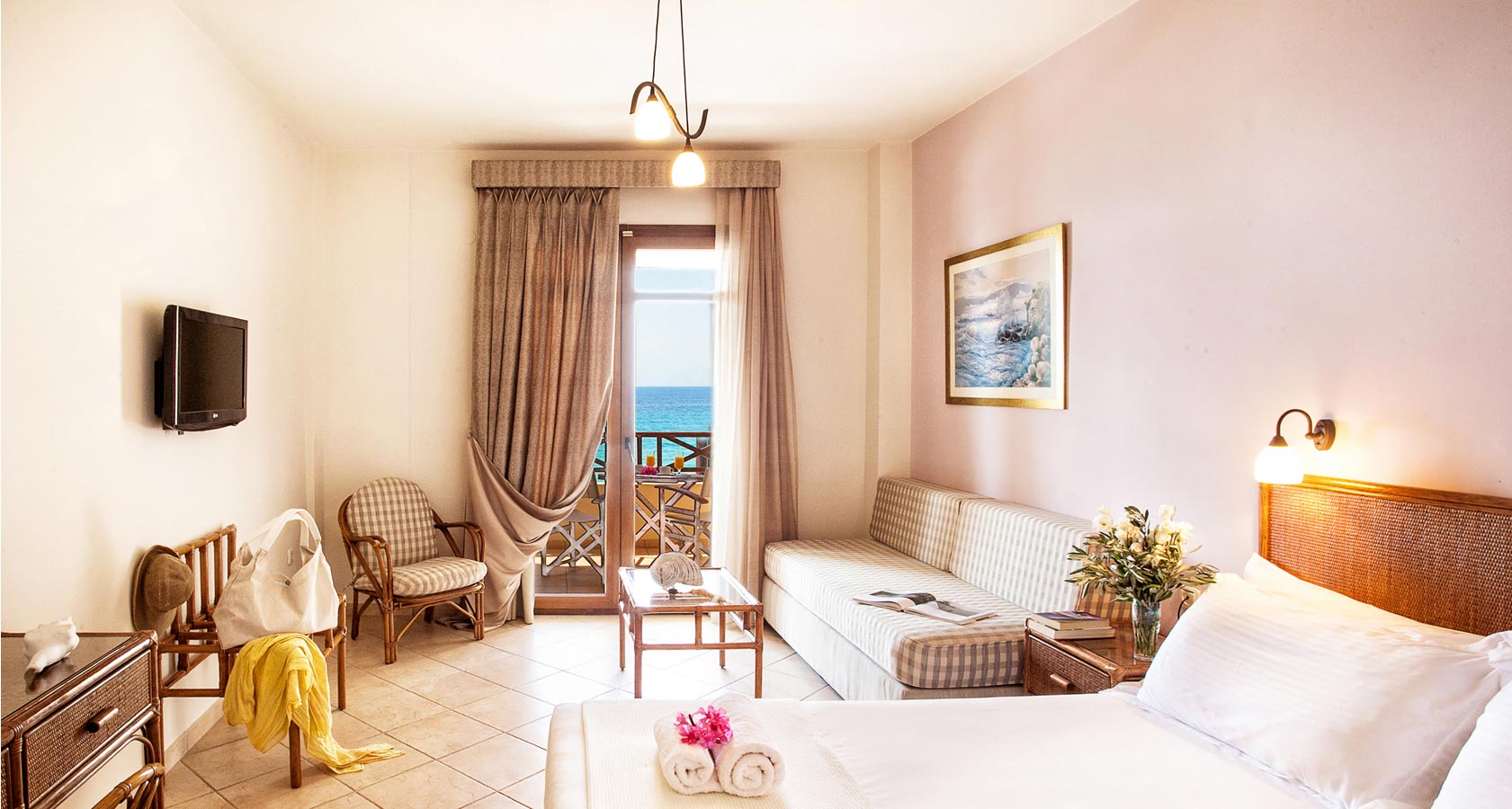 Interior of our hotel rooms in Possidi Halkidiki